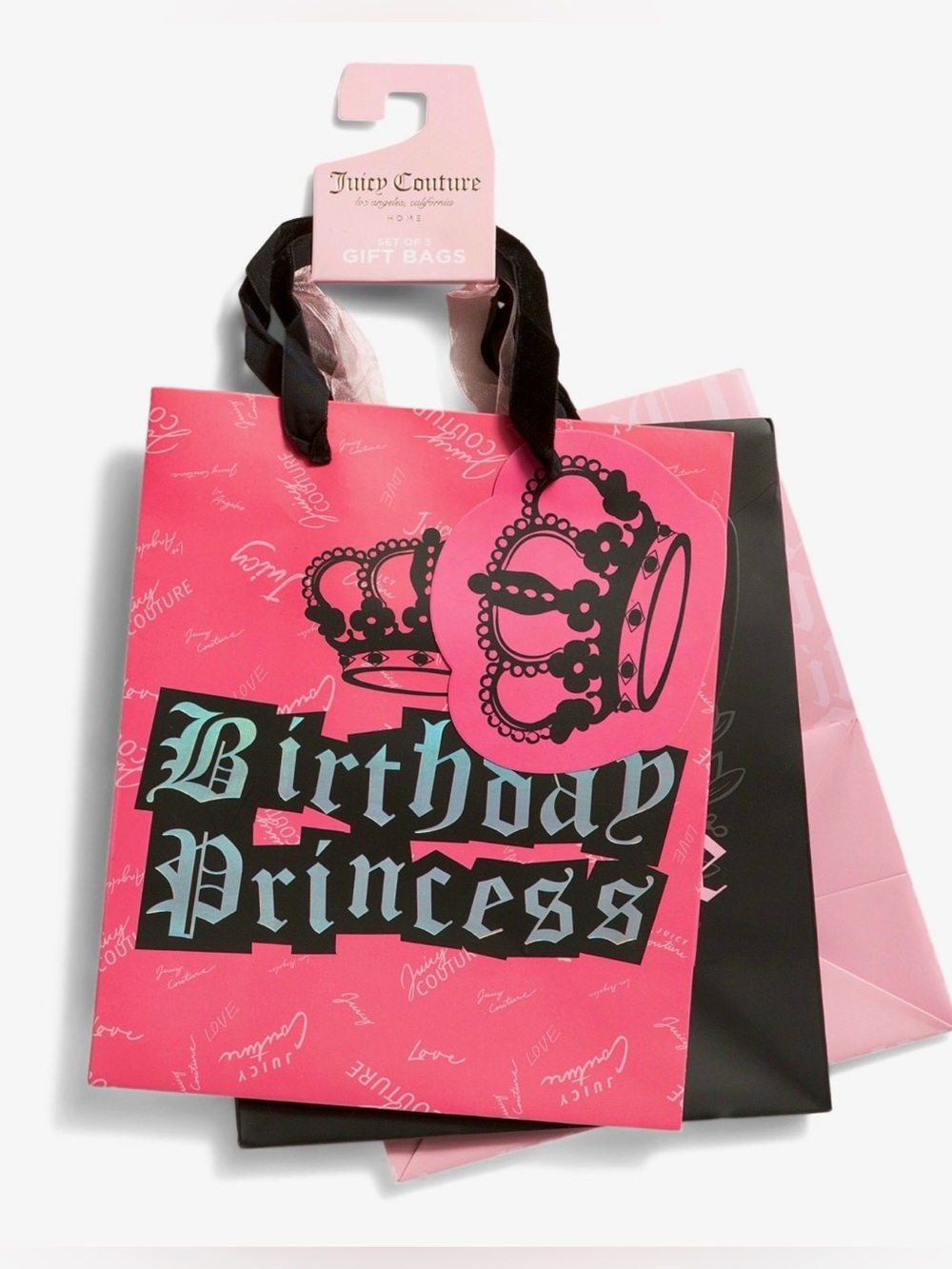 JUICY COUTURE NWT 3-Pack Medium Size Gift Bags. Assorted Styles.